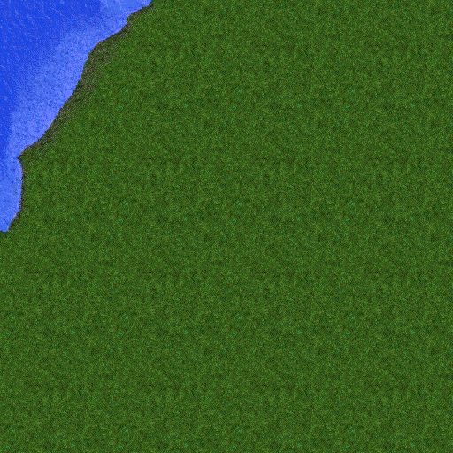 Greenworld coast section rendered as tiles