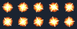 all ten manabomb frames laid out in a grid